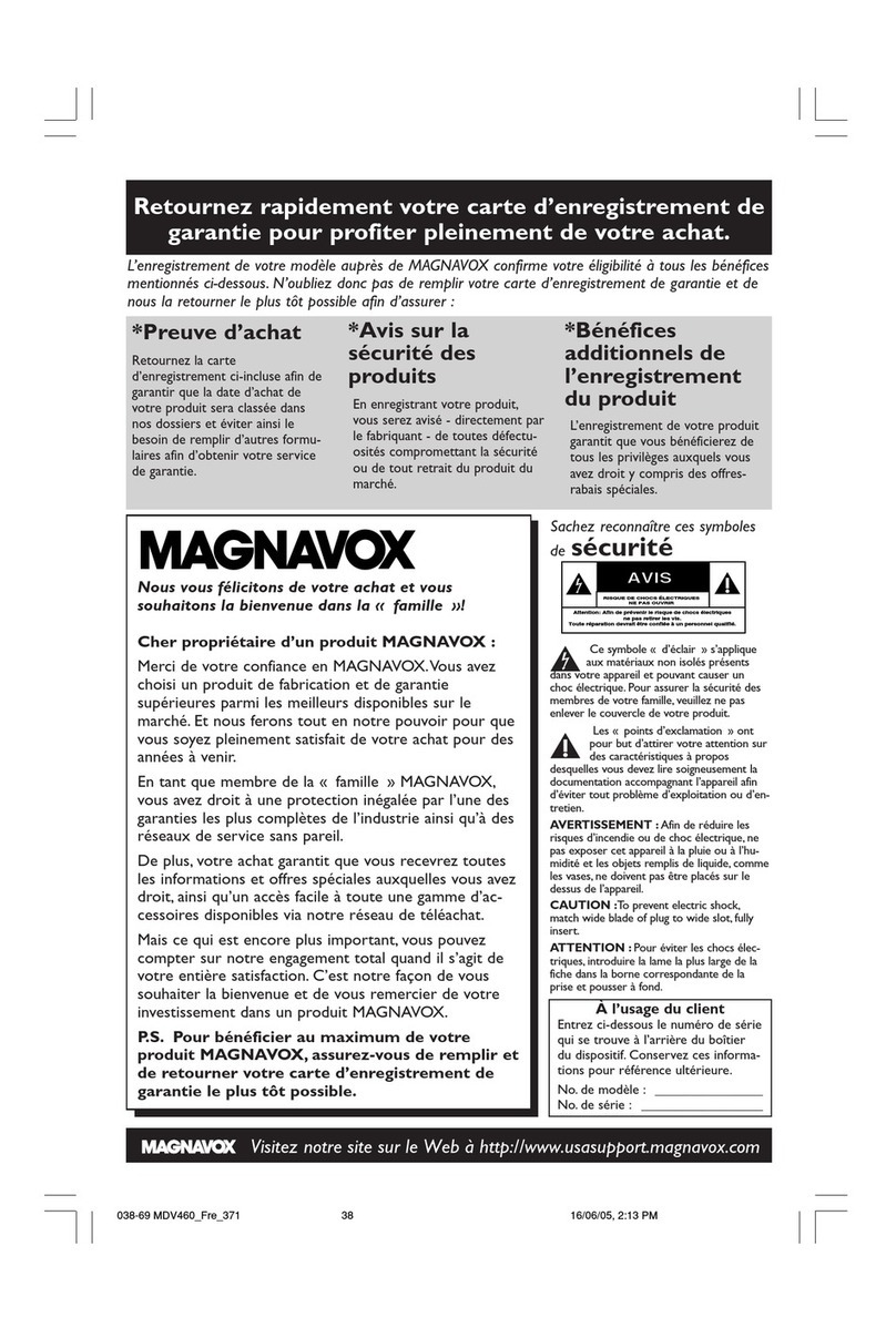 Magnavox MDV460 User manual
