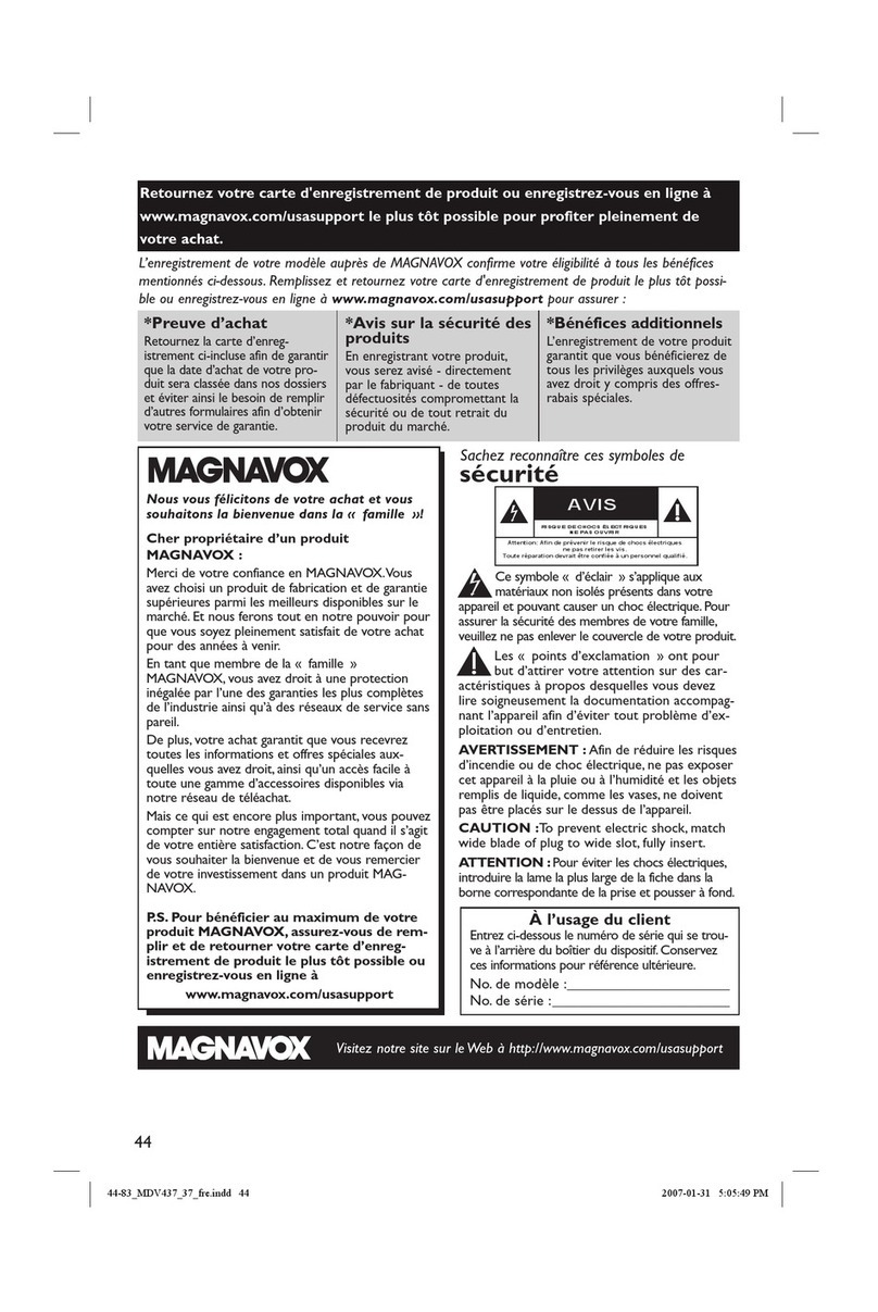 Magnavox MDV437 User manual