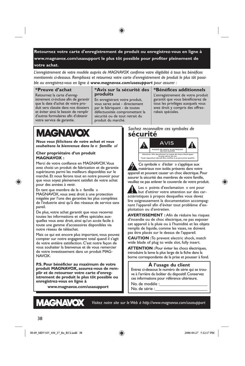Magnavox MDV435 User manual
