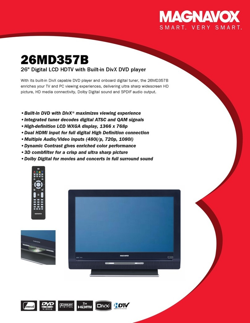 Magnavox 26MD357B - LCD HDTV With DVD Player User manual