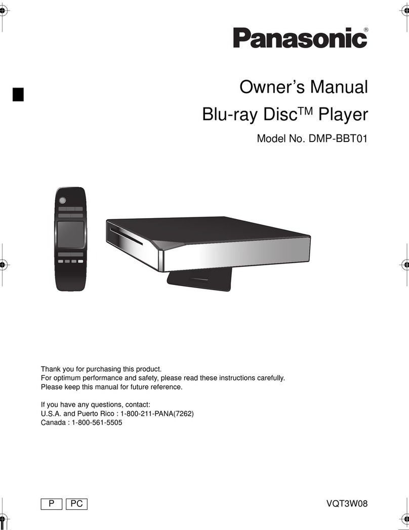 Panasonic DMP-BBT01 User manual