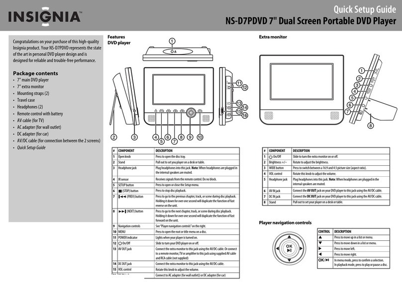 Insignia NS-D7PDVD Quick setup guide