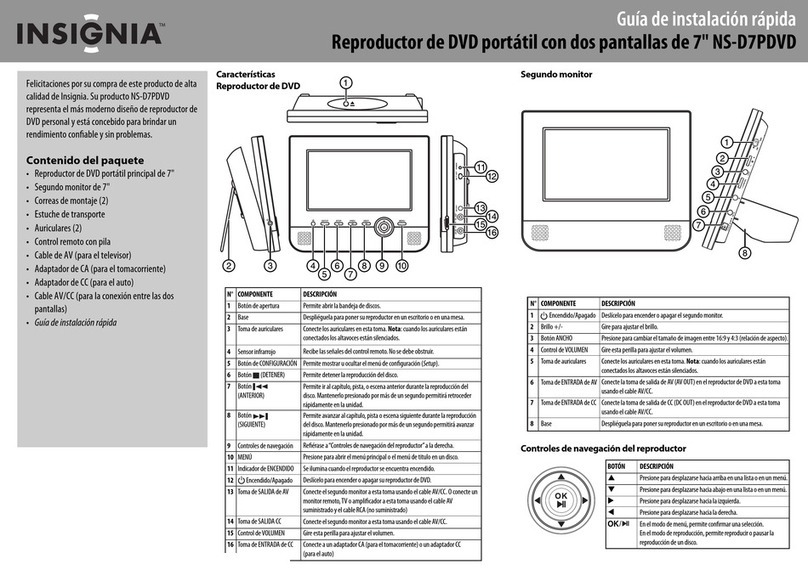 Insignia NS-D7PDVD Parts list manual