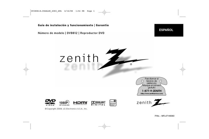 LG Zenith DVB812 Guía de instalación y funcionamiento, Garantía
