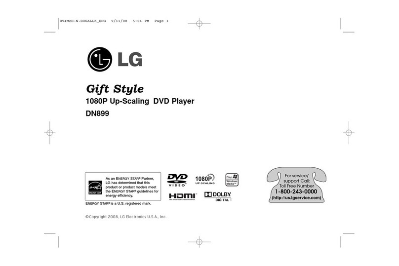 LG DN899 -  DVD Player User manual