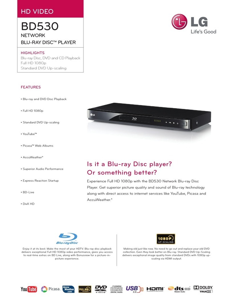 LG BD530 Specifications