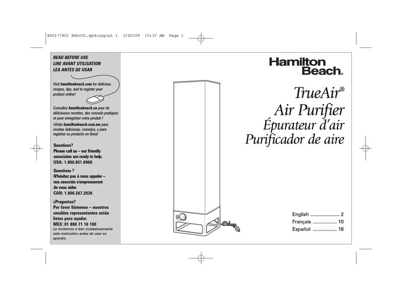 Hamilton Beach TrueAir 04995 manual
