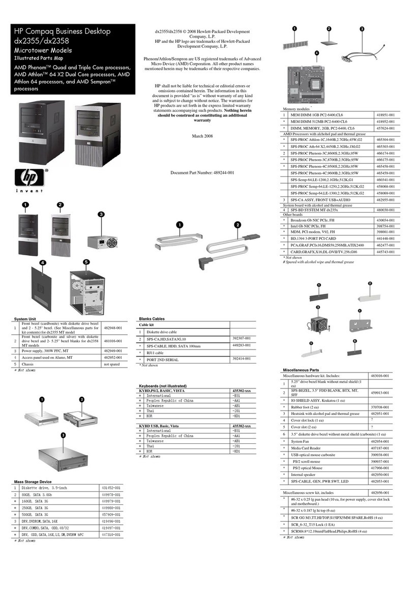 HP dx2355 - Microtower PC Setup guide