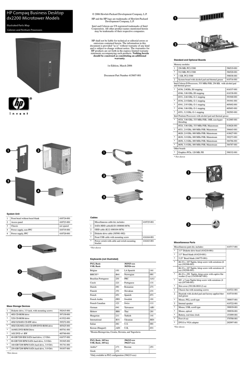 HP dx2200 - Microtower PC Setup guide