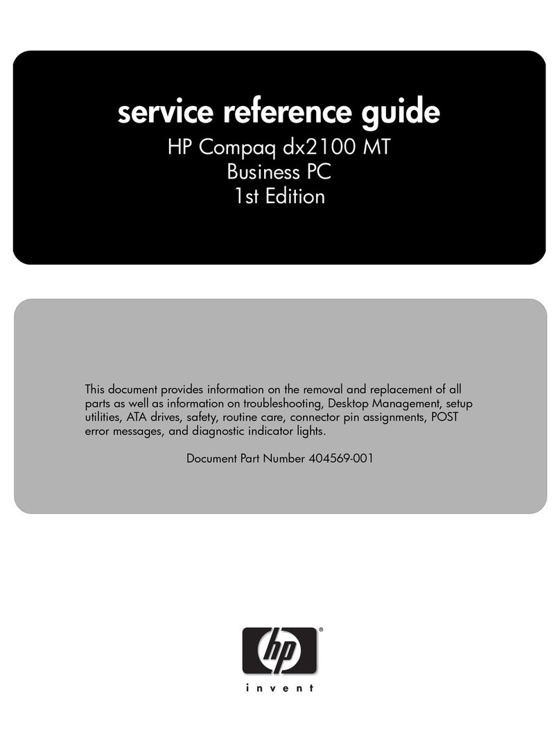 HP dx2100 - Microtower PC User manual