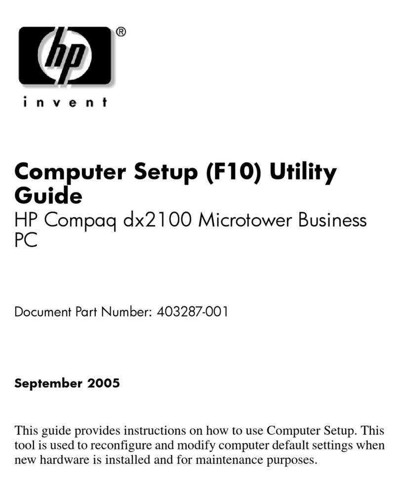HP dx2100 - Microtower PC User manual