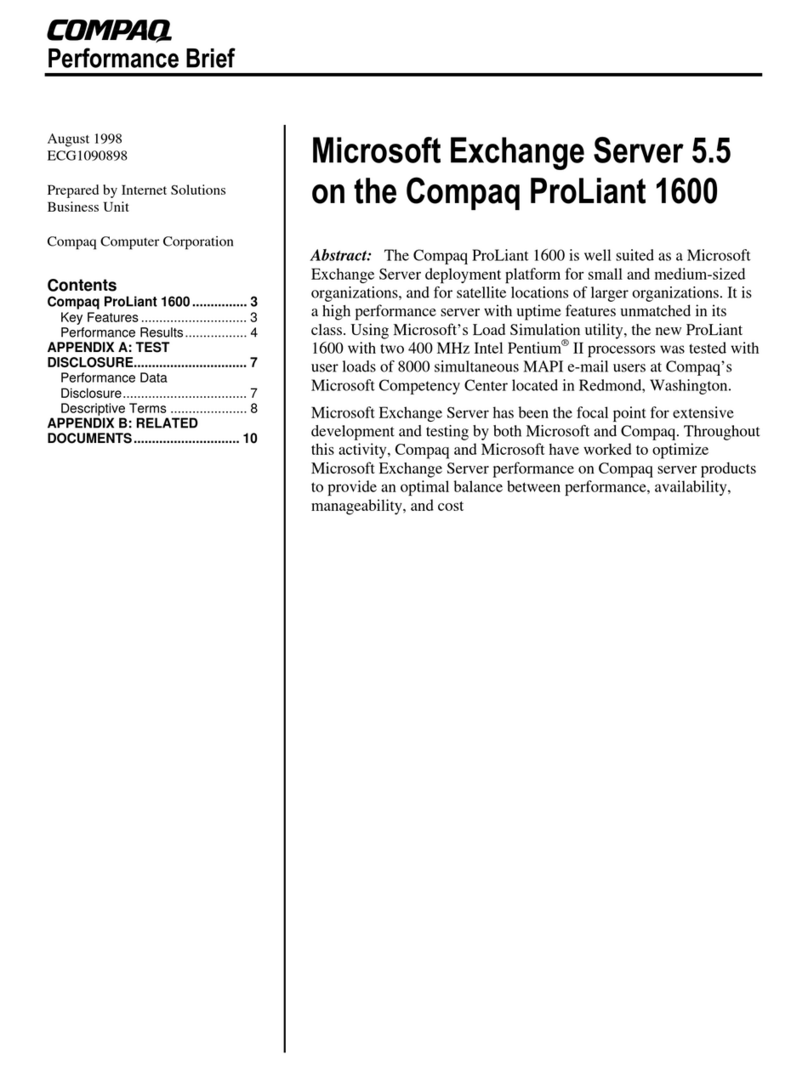 Compaq 386746-001 - ProLiant - 1600 Performance notes