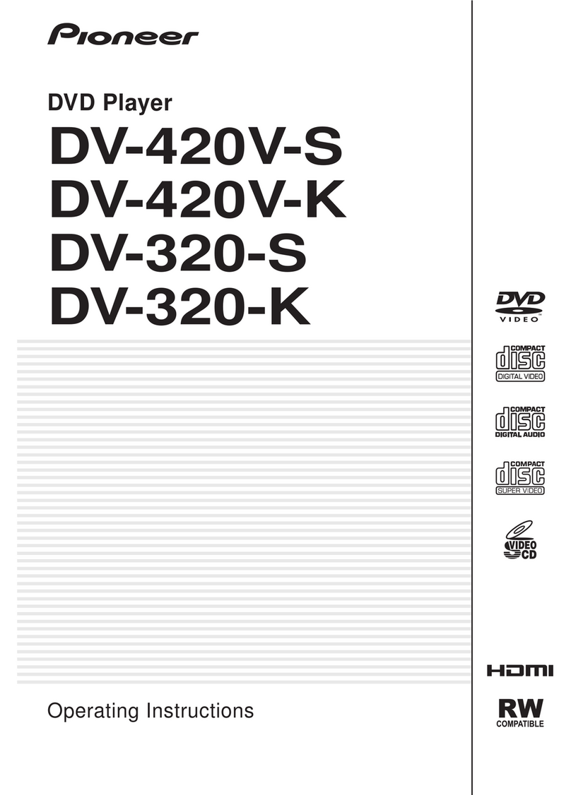 Pioneer DV320K - MULTISYSTEM REGION FREE DVD PLAYER.ALL REGIONS... User manual