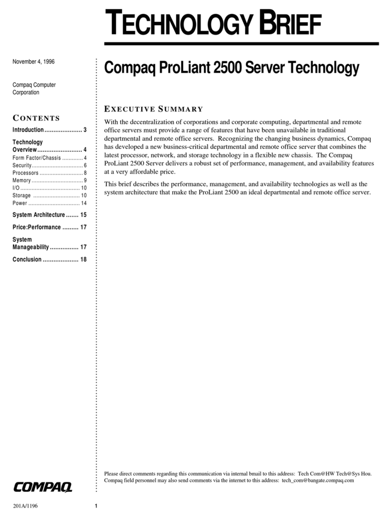 Compaq 307560-001 - ProLiant - 2500R User manual