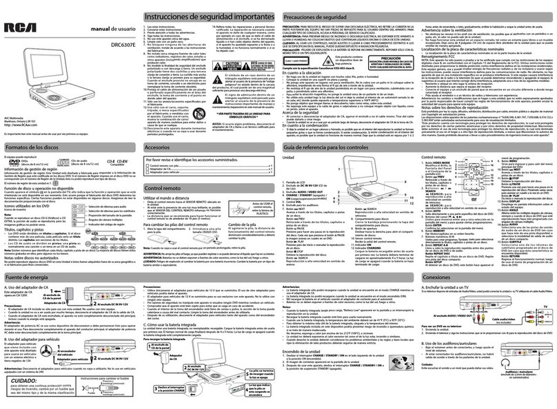 RCA DRC6307E Instruction Manual RCA DRC6307E Instruction Manual