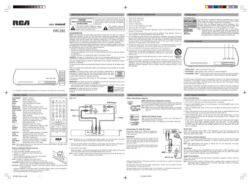 RCA DRC282 user manual