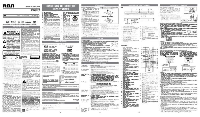 RCA DRC288SU Manuel de l'utilisateur
