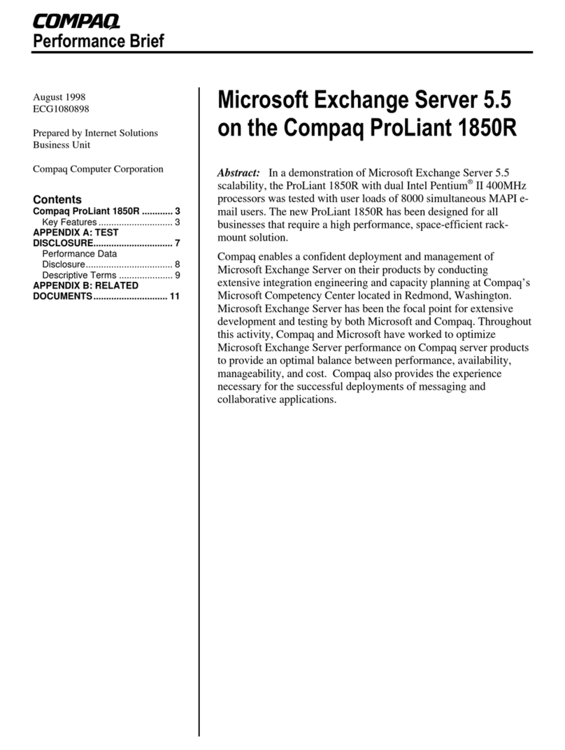 Compaq 1850R - ProLiant - 128 MB RAM Quick start guide