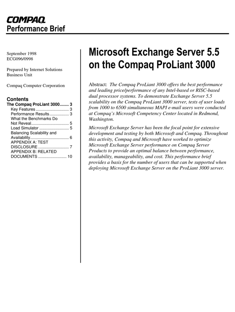 Compaq 179740-001 - ProLiant - 3000 User manual