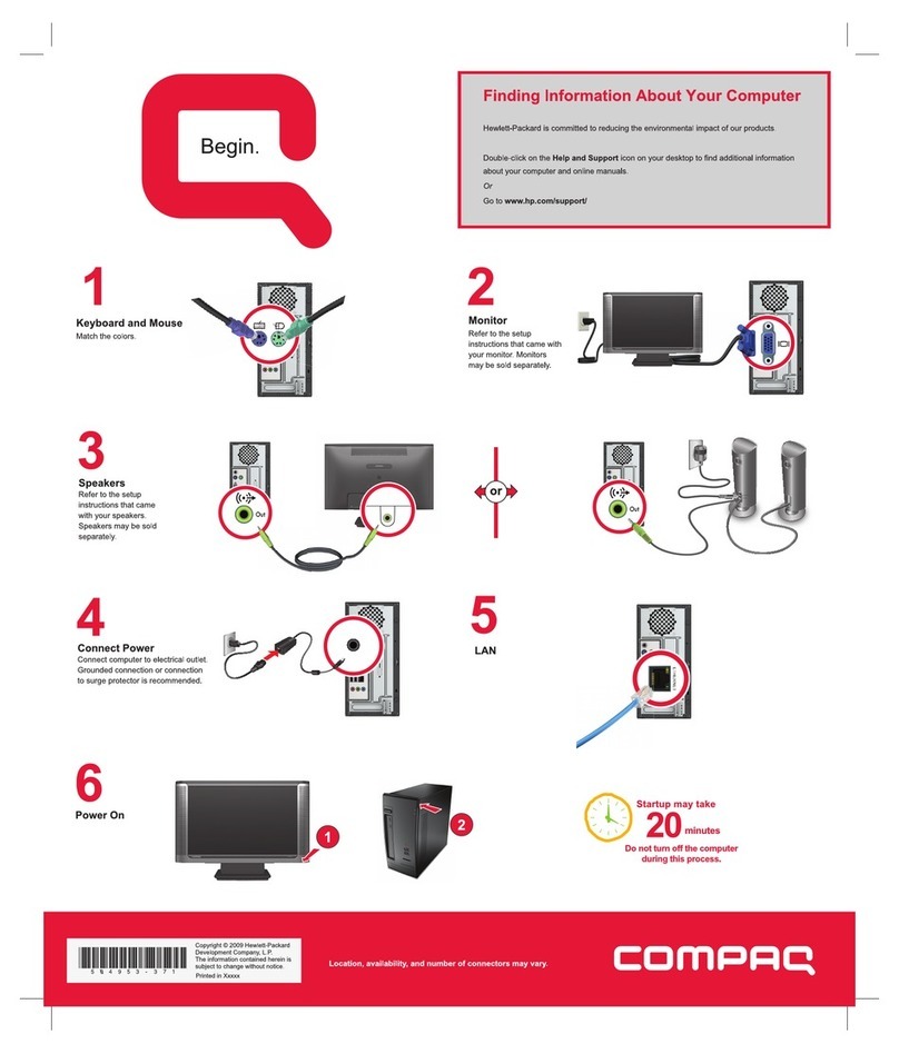 Compaq CQ2009F quick start guide