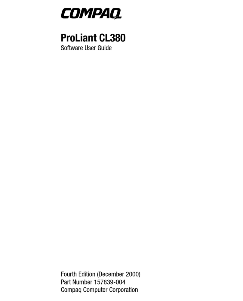 Compaq CL380 - ProLiant - 256 MB RAM Software user's guide Compaq CL380 - ProLiant - 256 MB RAM Software user's guide