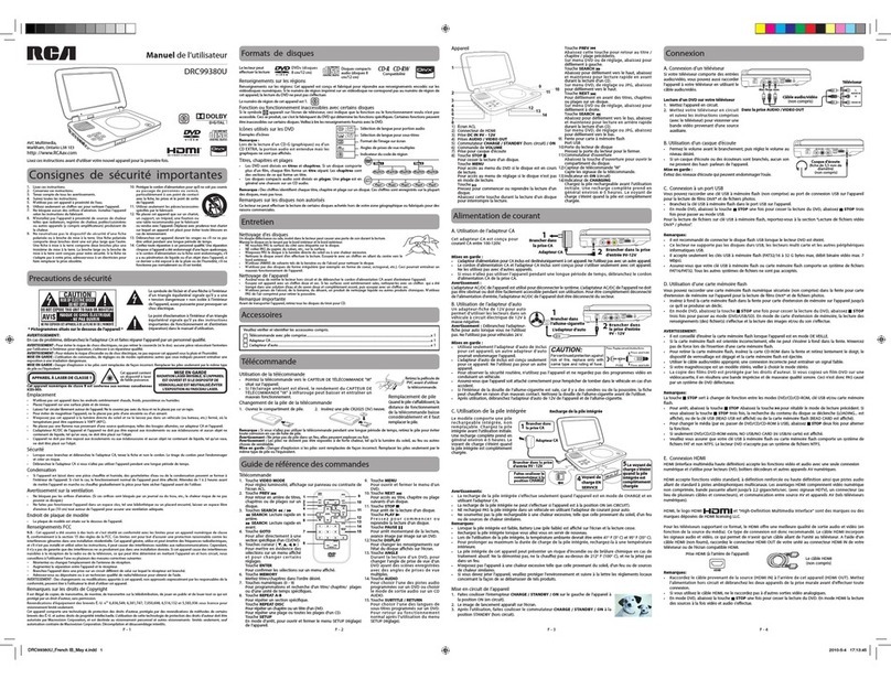 RCA DRC99380U user manual