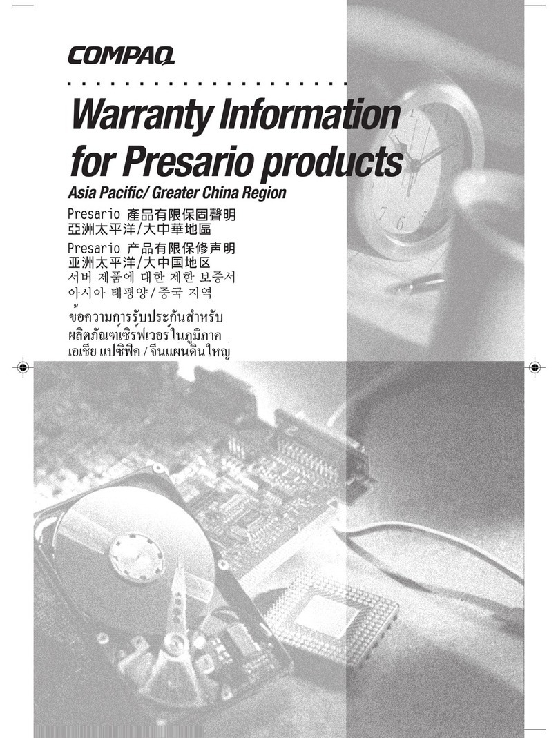Compaq 5461 - Presario - 64 MB RAM User manual