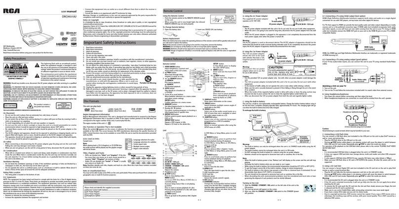 RCA DRC99310U User manual RCA DRC99310U User manual