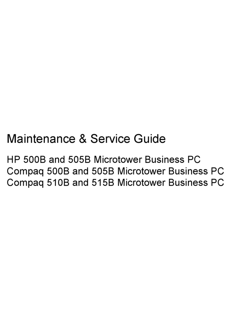 HP 510B - Minitower PC Maintenance and service guide