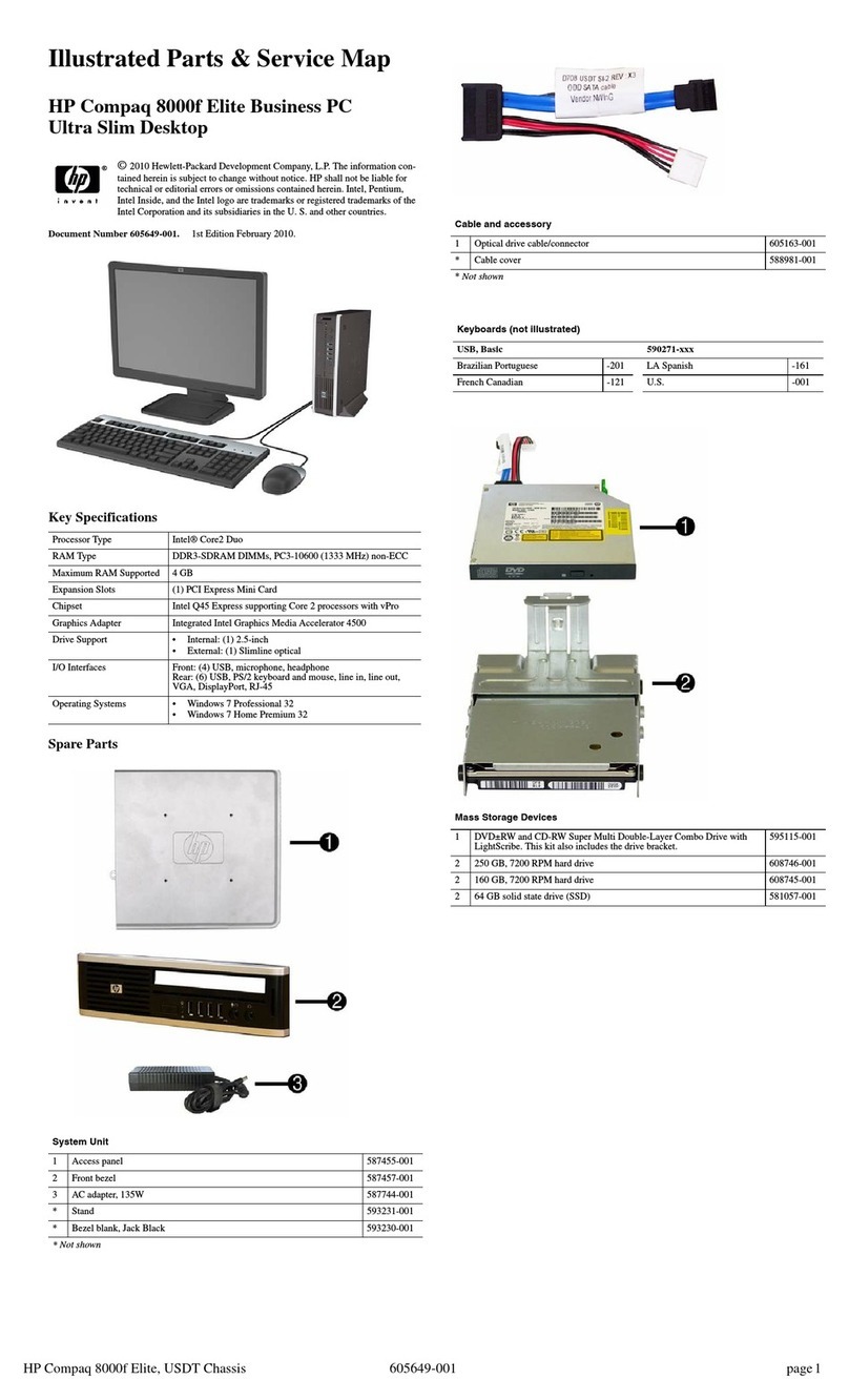 HP 8000f - Elite Ultra-slim Desktop PC Setup guide