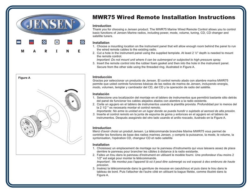 Jensen MWR75 User manual