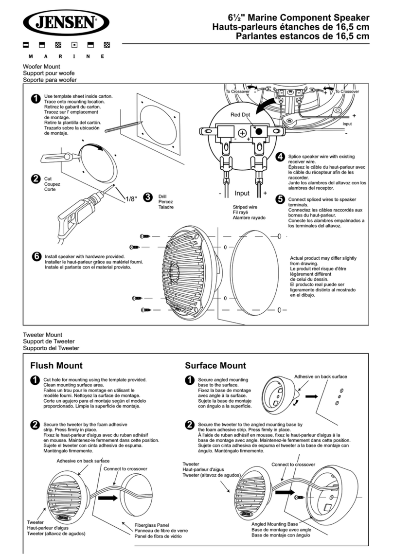 Jensen MXS60CSS Mounting & installation