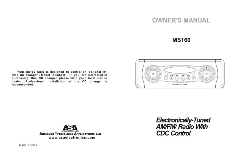 Audiovox MS160 User manual