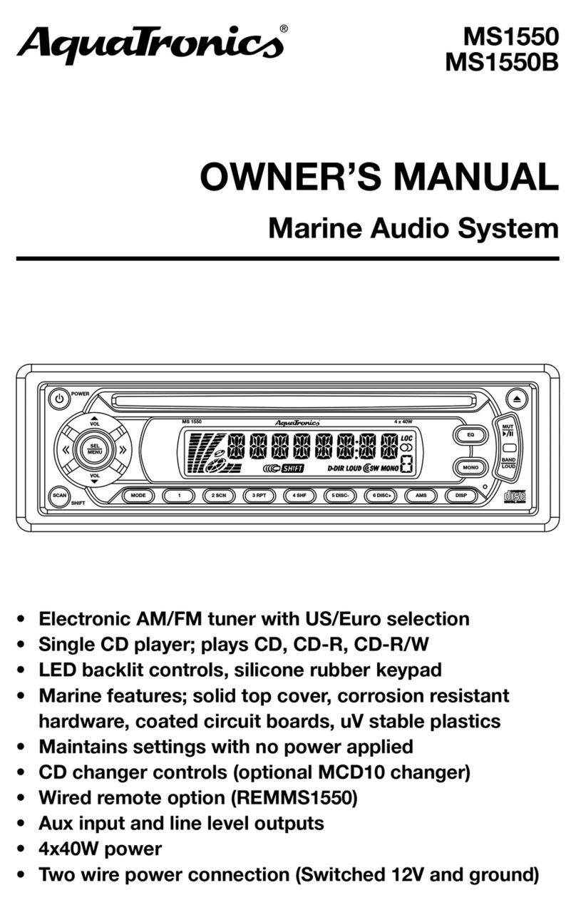 Audiovox AquaTronics MS1550 owner's manual Audiovox AquaTronics MS1550 owner's manual
