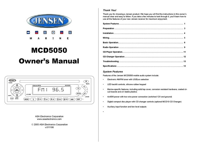 Jensen MCD5050 User manual