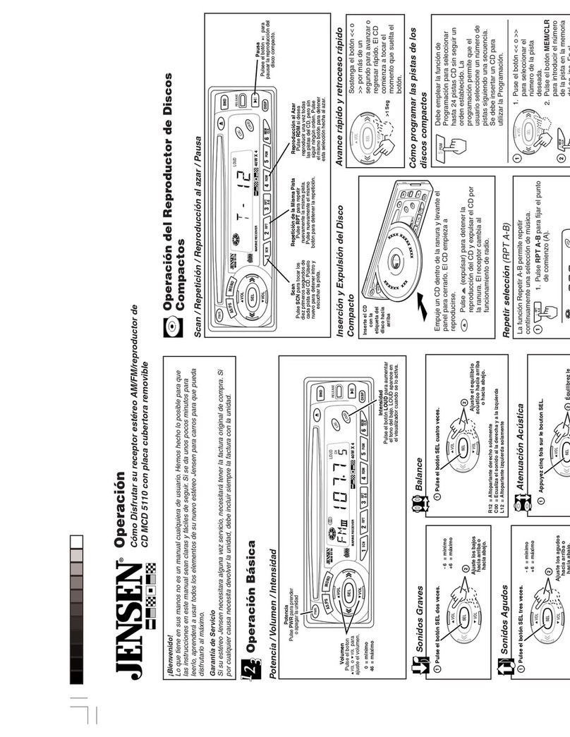 Jensen MCD 5110 Operation manual
