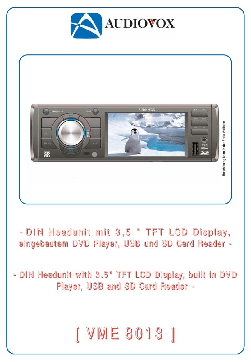 Audiovox VME 8013 - User manual