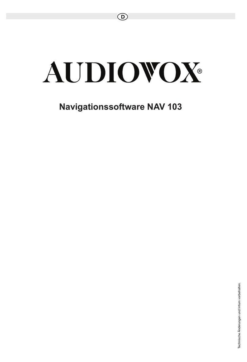 Audiovox NAV 103 - manual
