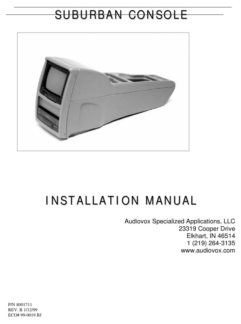 Audiovox SUBURBAN CONSOLE manual