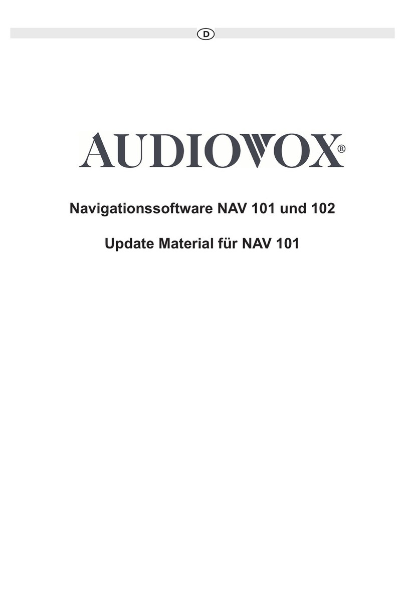 Audiovox NAV101 - NAV 101 - Navigation System Technical manual