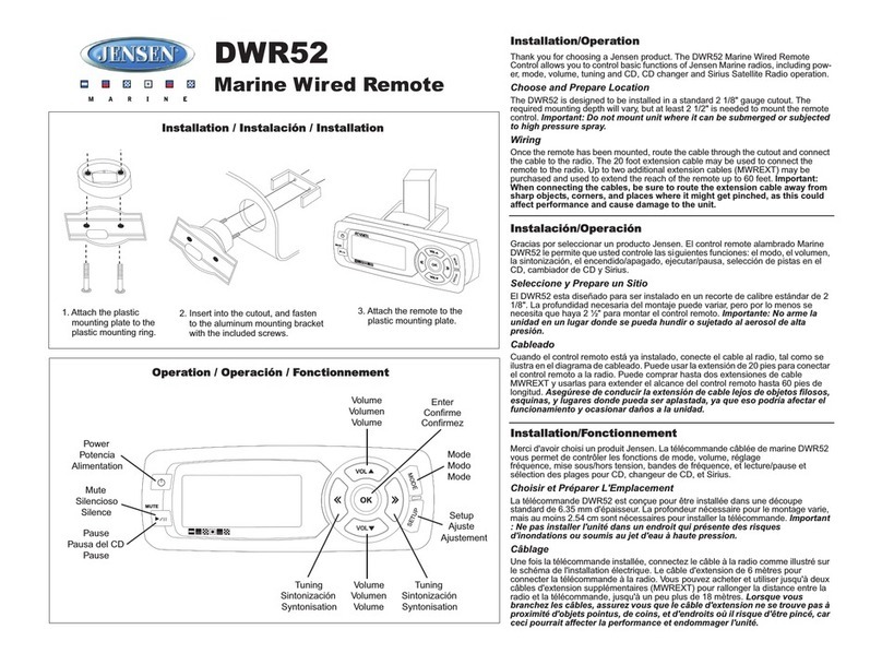 Jensen DWR52 manual