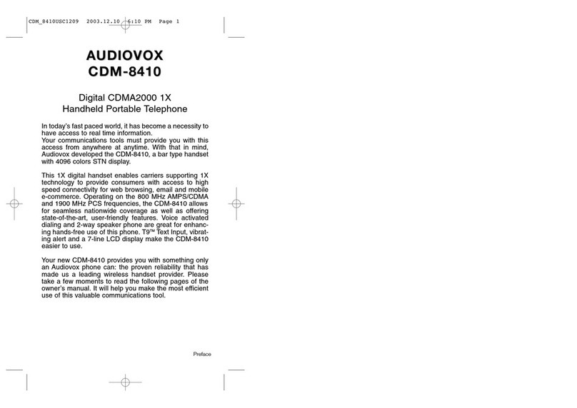 Audiovox CDM 8410 owner's manual