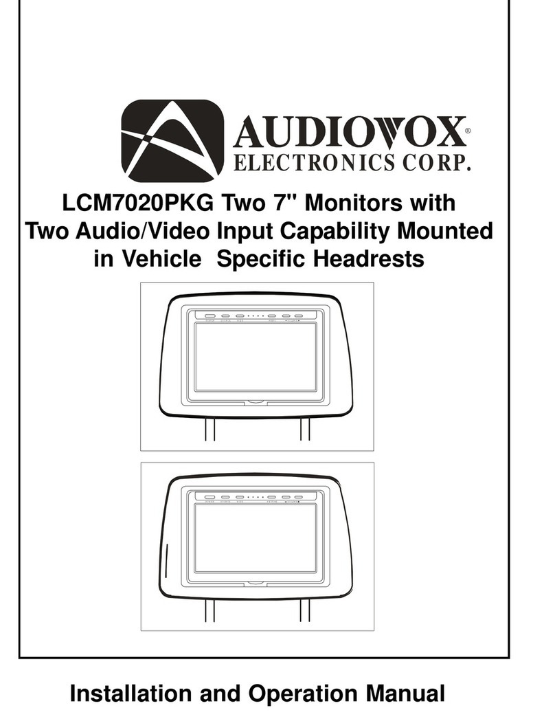 Audiovox LCM7020PKG Installation and operation manual