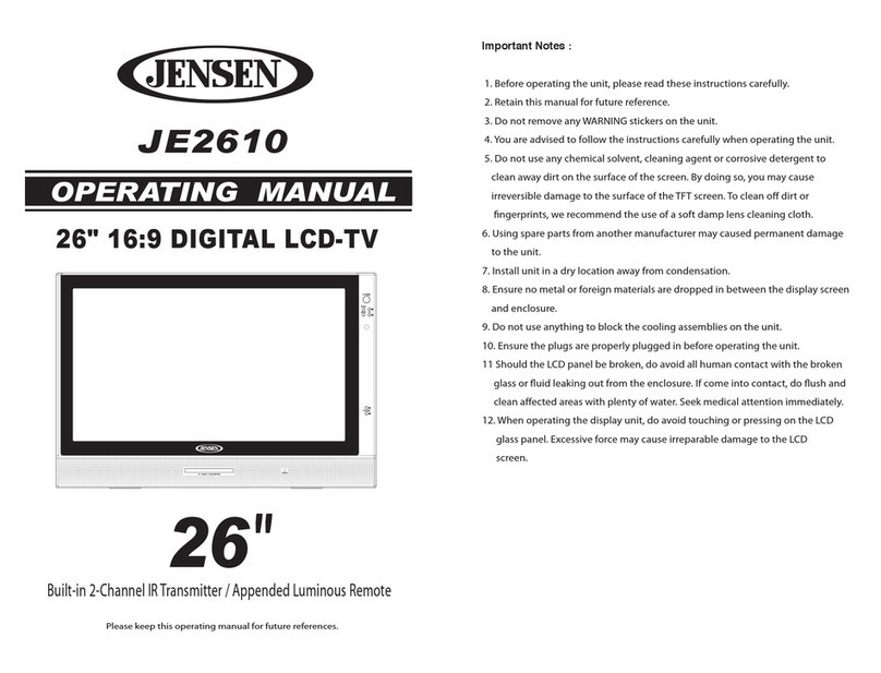 Jensen JE2610 User manual Jensen JE2610 User manual