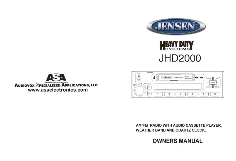 Jensen JHD2000 User manual