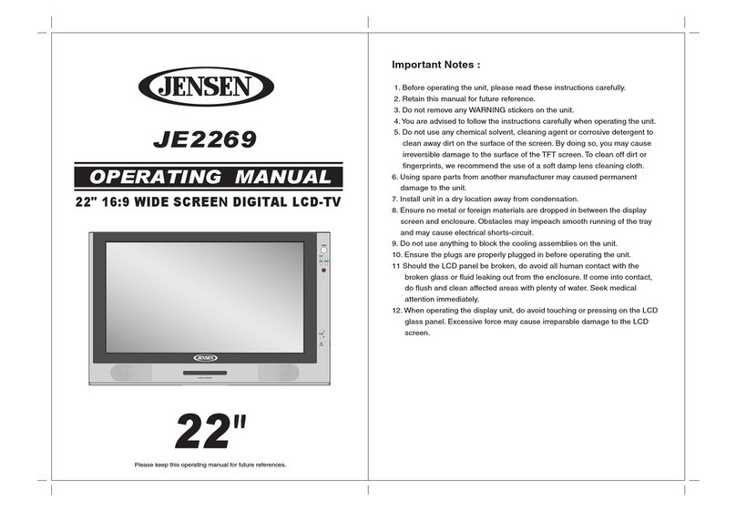 Jensen JE2269 User manual