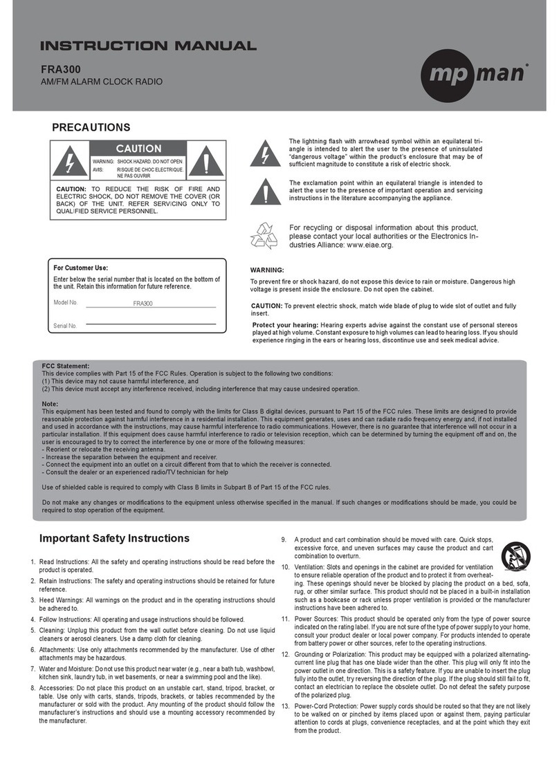 MP-Man FRA 300 instruction manual