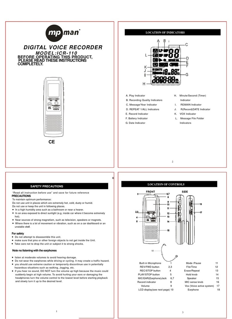 MP-Man ICR 110 operating instructions