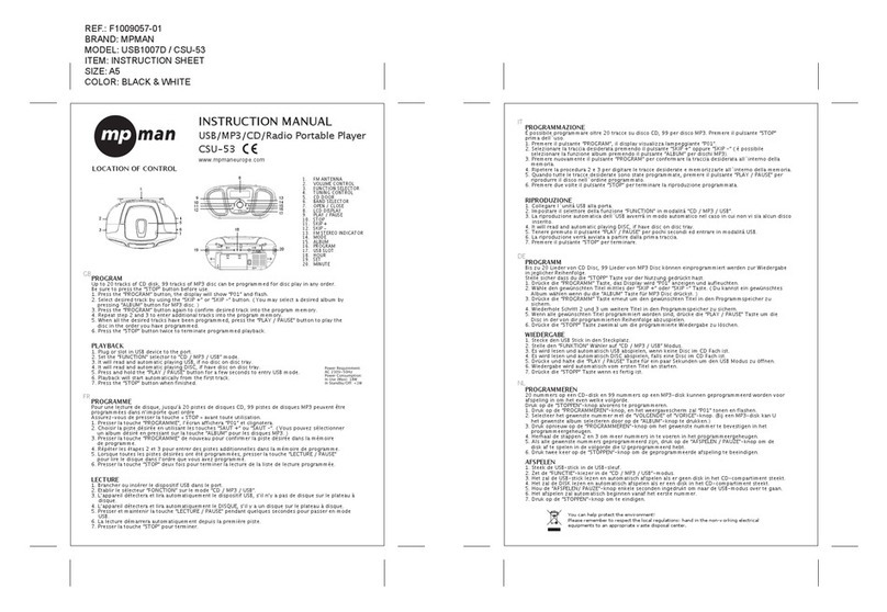 MP-Man CSU 53 User manual