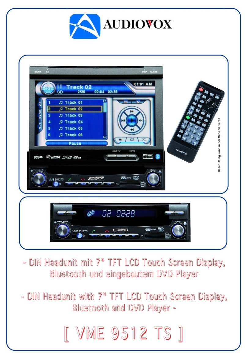 Audiovox VME 9512 TS - User manual
